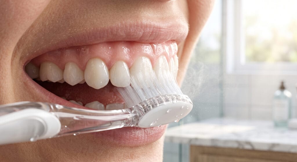 Cepillado dental matutino para prevenir el sangrado de encías